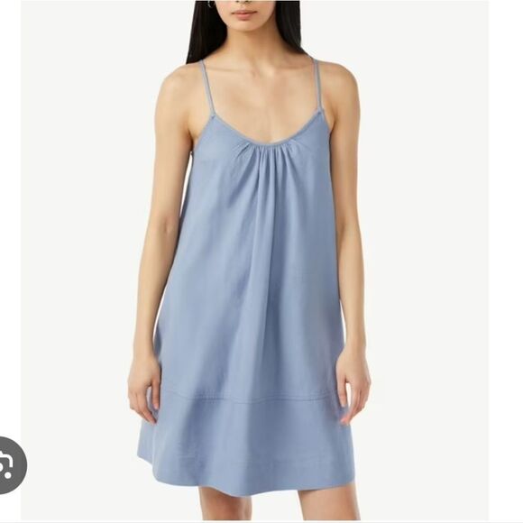 H&M M blue A Line Slip Dress tie - Picture 11 of 11